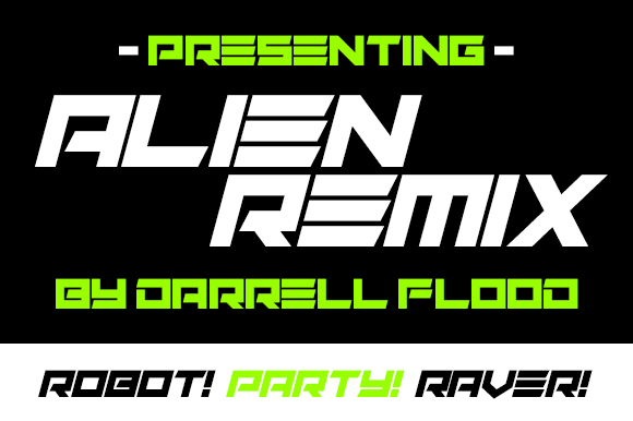 Alien Remix: A Sci-Fi Styled Font for Bold Branding