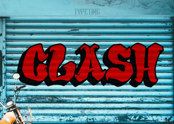 Clash: A Bold and Cool Graffiti Font for Your Brand
