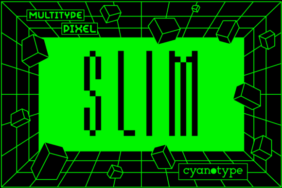 Enhance Your Brand with MultiType Pixel Slim Font