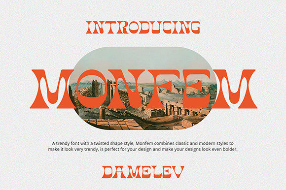 Monfem: A Unique Vintage Display Font for Web Design