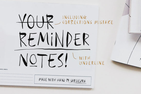 Reminder Notes: A Quirky and Readable Display Font