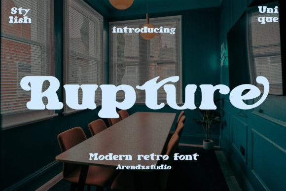 Rupture: A Modern and Retro Display Font for Digital Creators