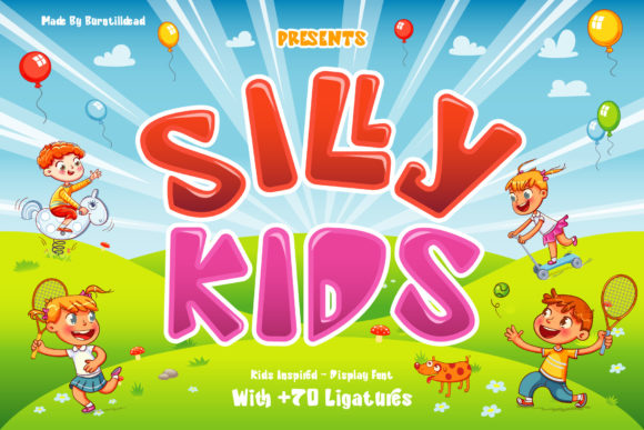 Silly Kids: A Playful Display Font for Creative Web Design