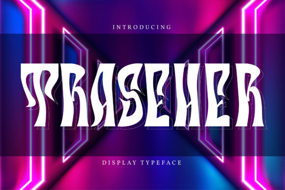 Traseher: A Trendy and Retro Display Font for Editorial Design